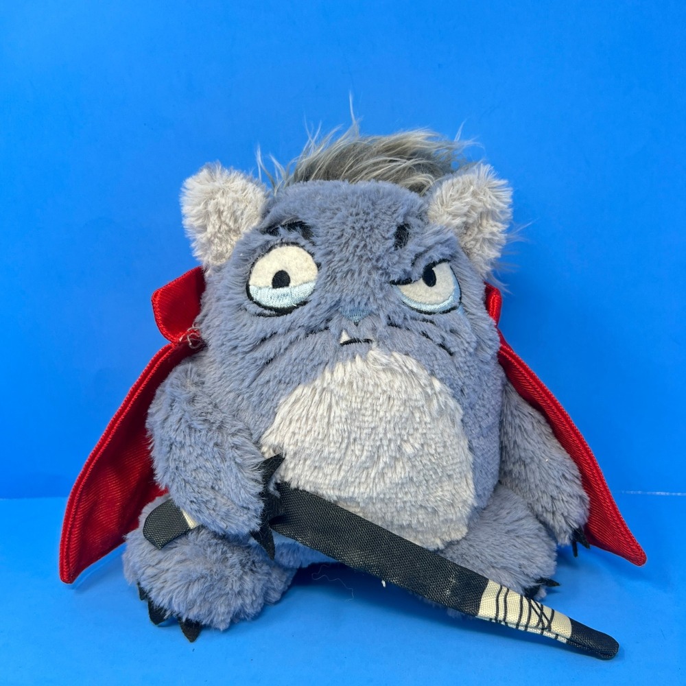 BarkBox‎ Dog Pet Toy Squirrel Vampire Squeak Crinkle Plush Red Cape Halloween